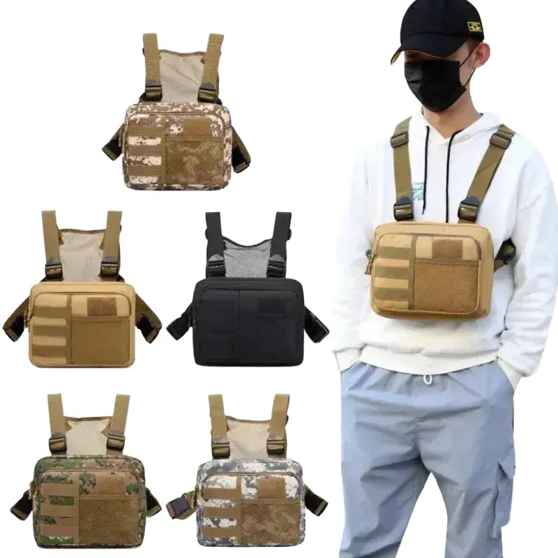 Waterproof Chest Rig Bag for Explorers — Khaki