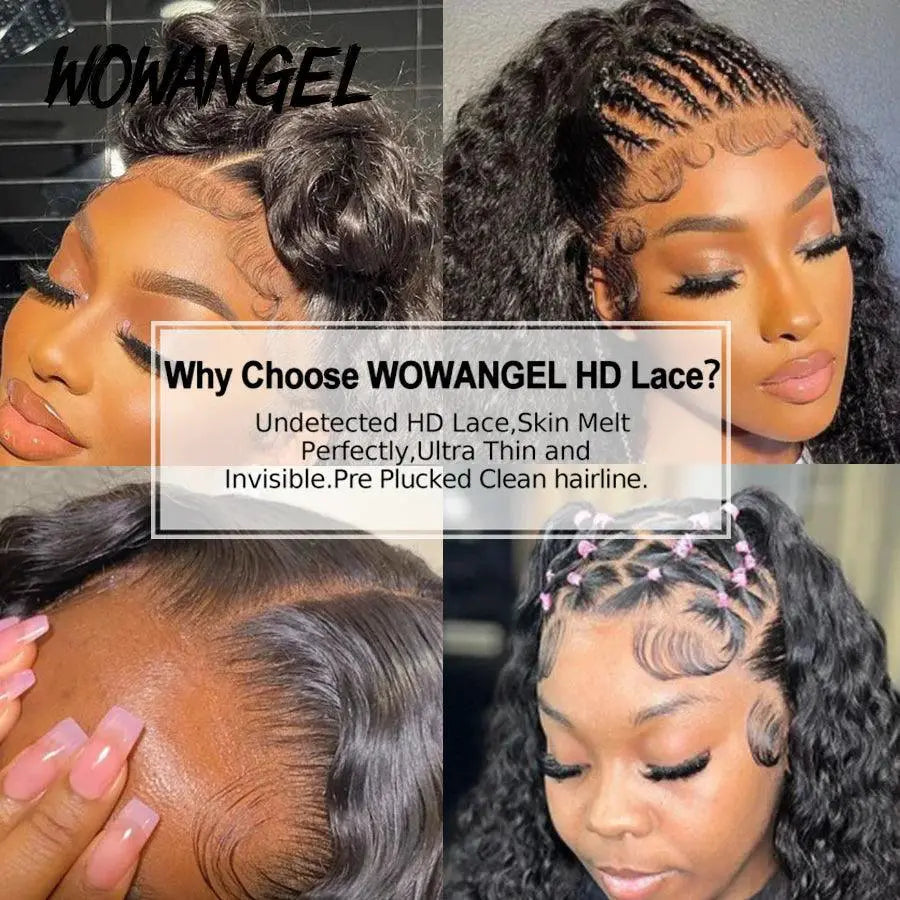34 Inch Curly HD Lace Frontal Wig 250 Density Human Hair