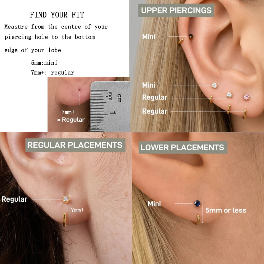 Moissanite Earrings in Sterling Silver — product view 4