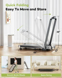 Folding Walking Pad With Incline RGB Lights Dual Screen Treadmill