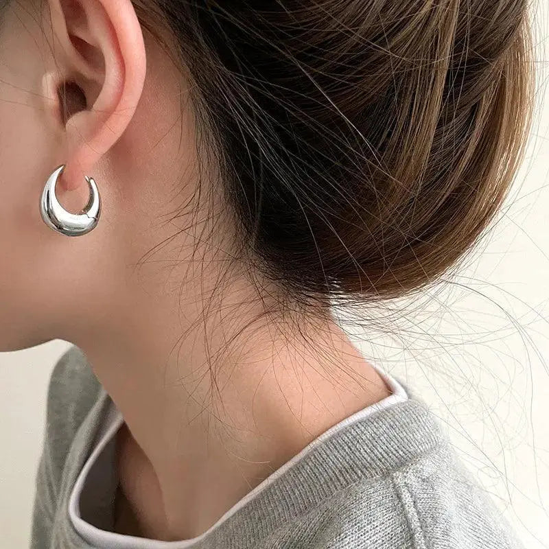 Vintage Gold Zircon Silver Earrings Allergy Free 925