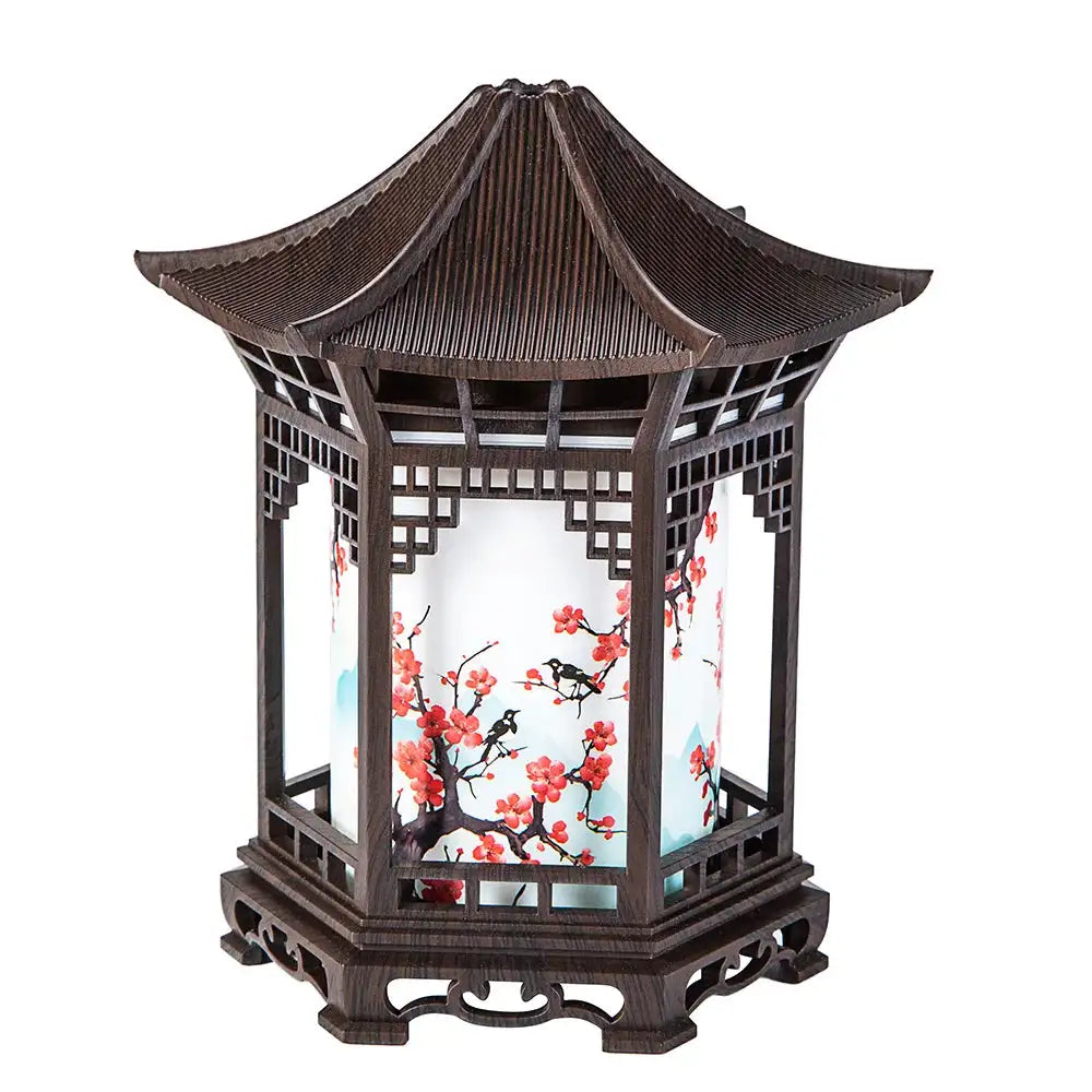 Chinese Style Mini Pavilion Humidifier with Night Light USB Portable Cool Mist Humidifier for Home Bedroom Office Desk