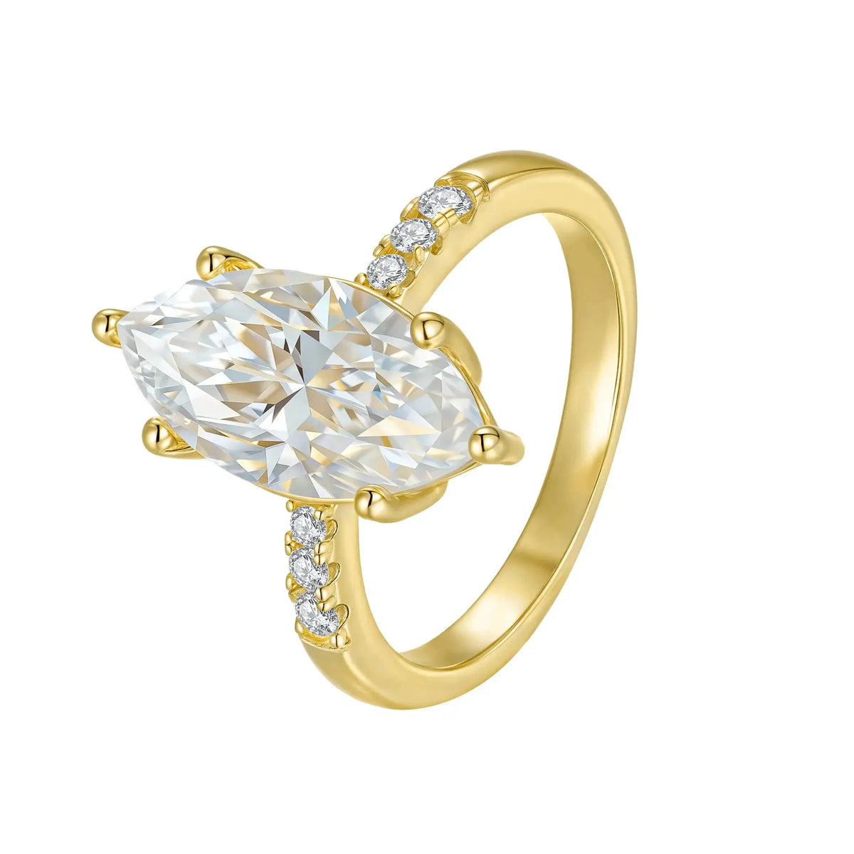 Green Moissanite Ring in Sterling Silver — product view 8