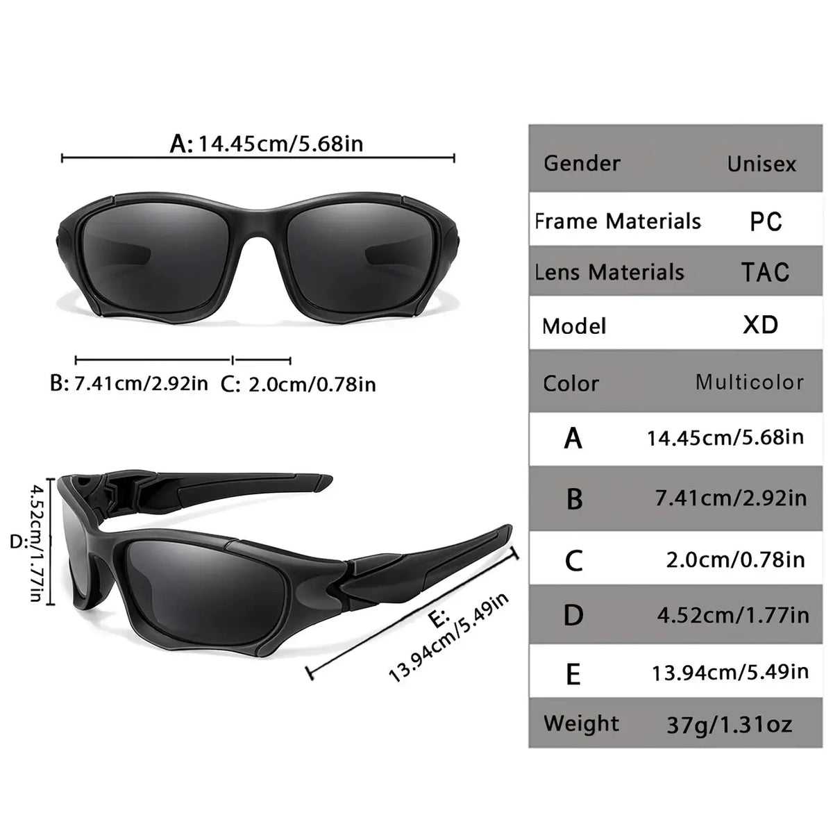 Polarized Sunglasses for Men Women Classic Camouflage Shades with UV Protection for Outdoor Driving Cycling Hiking Fishing