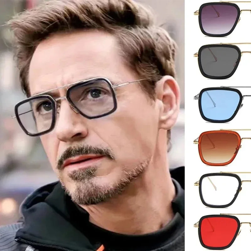 Steampunk Square Metal Frame Sunglasses