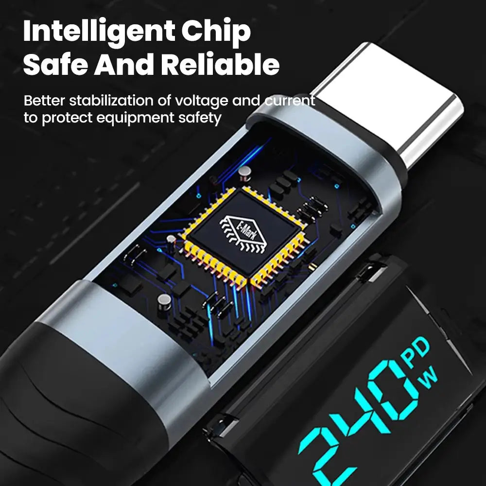 240W Braided Type C Fast Charge Cable — product view 5