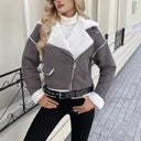 Thick Collar Zip Pocket Jacket