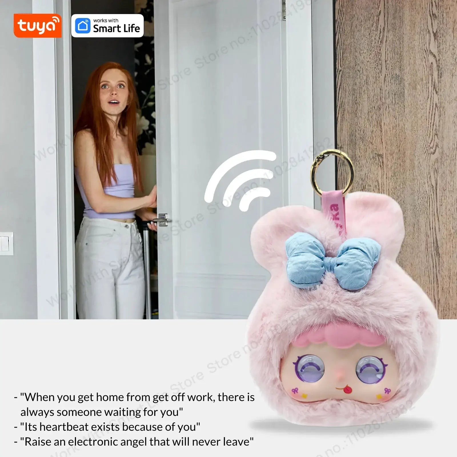 Tuya Smart AI Plush Robot With LED Eyes Rechargeable Toy For Kids And Families