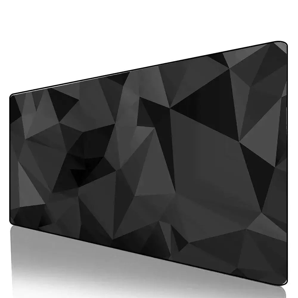 Black Rubber Gaming Mat With Customizable Desk Design
