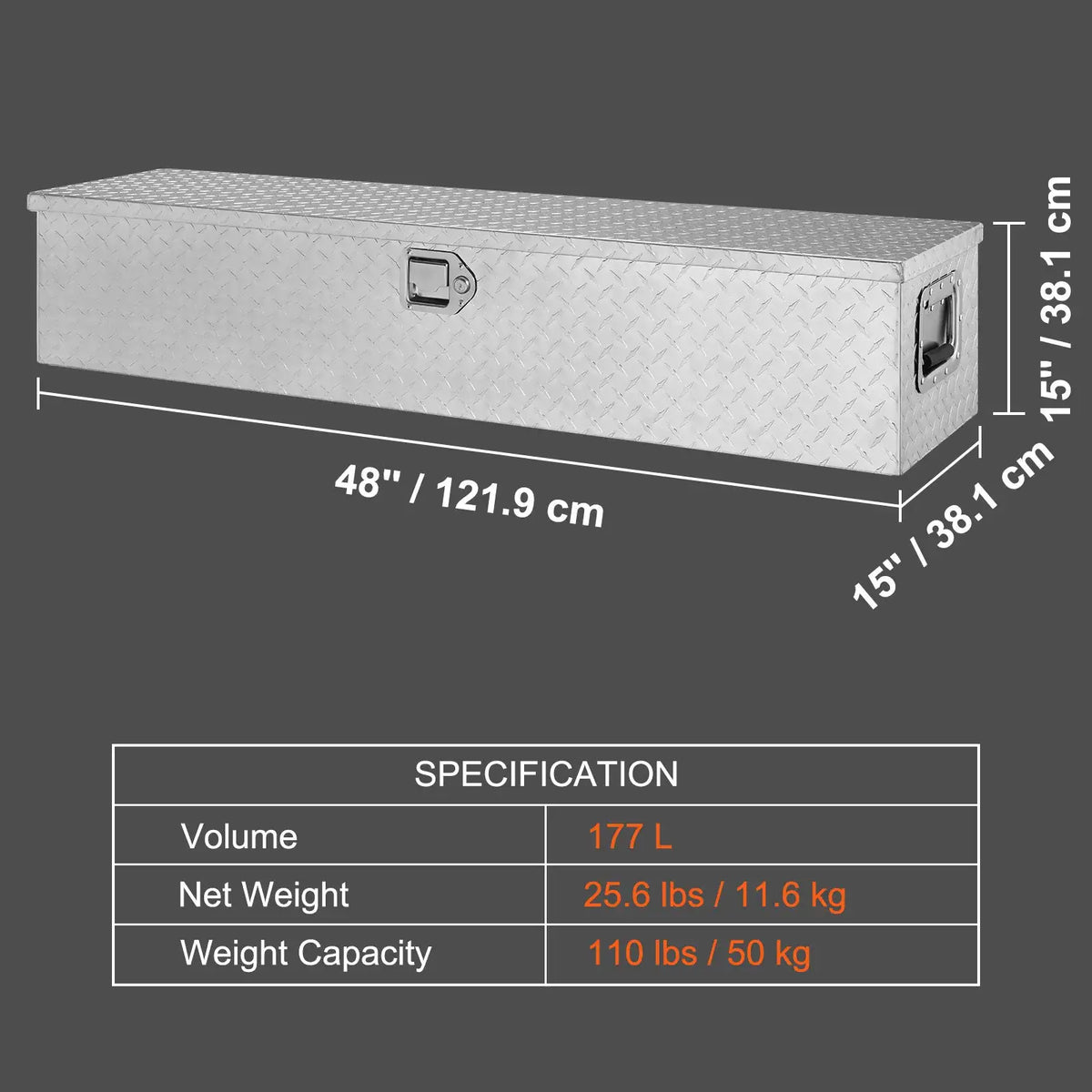 Premium Diamond Plate Tool Box — product view 11