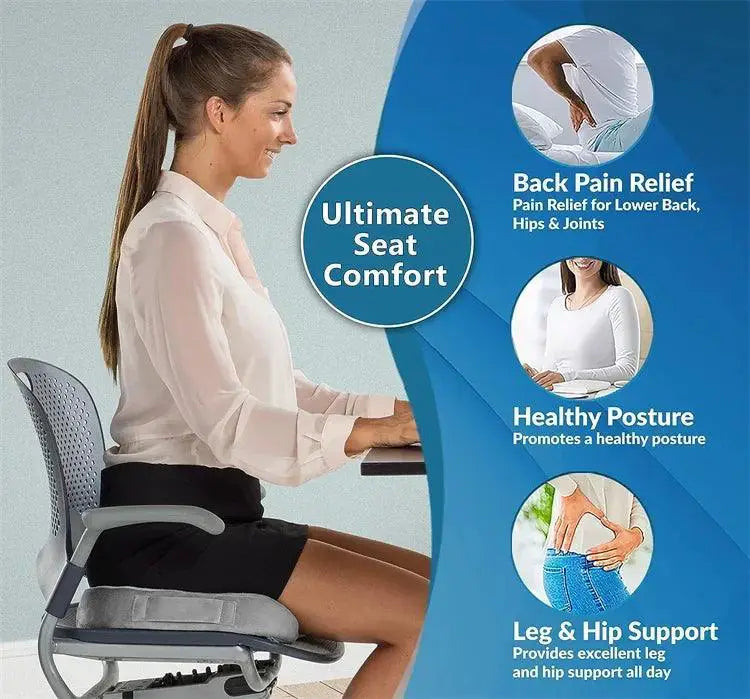 Orthopedic Memory Foam Coccyx Gel Seat Cushion Pain Relief