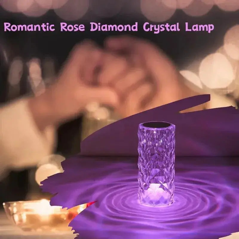 Dimmable LED Crystal Touch Lamp With Remote 16 Colors