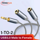 Audio Splitter Extension Cable Jack
