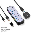 10 Port USB 3.0 Hub - Powered RGB Switch
