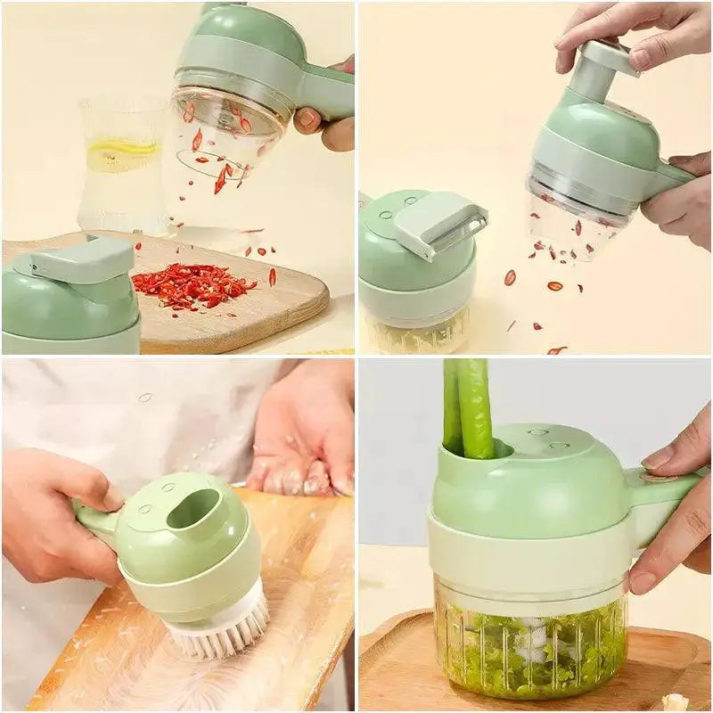 4 In 1 Electric Vegetable Cutter Slicer For Easy Prep