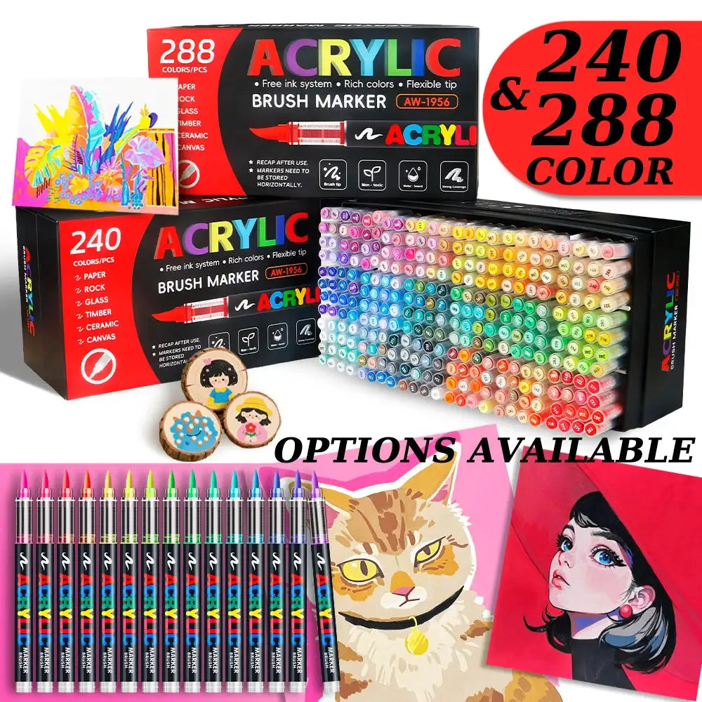 Acrylic Brush Marker Set — product view 4