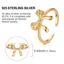 Ring Sterling Silver Sparkling Gold