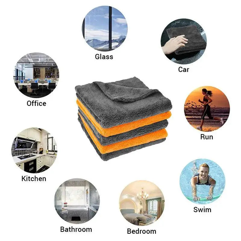 Ultra Plush Microfiber Cleaning Towels For Car And Home