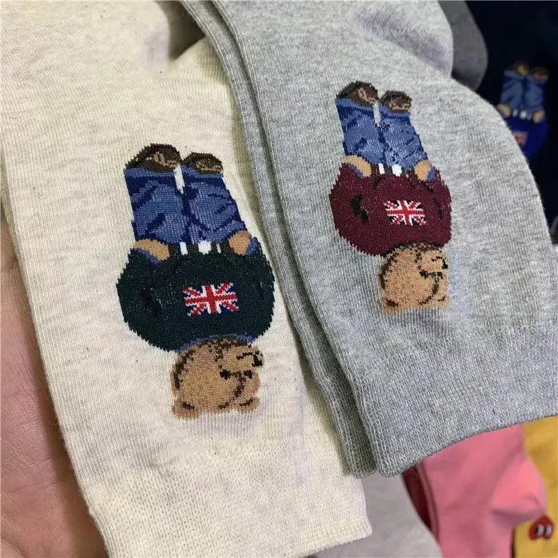 Harajuku Gentleman Bear Socks Cozy Fashion Forward