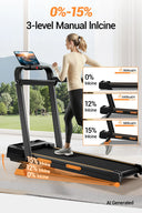 ROBORE X5F Foldable Incline Treadmill