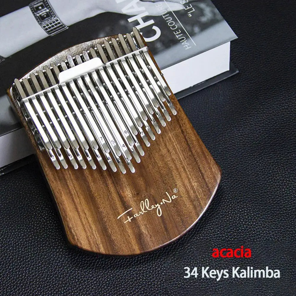 34 Keys Kalimba Thumb Piano Wooden Mbira For Beginner Gift