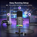 USB/XLR Dynamic Microphone with RGB Control AmpliGame-AM8