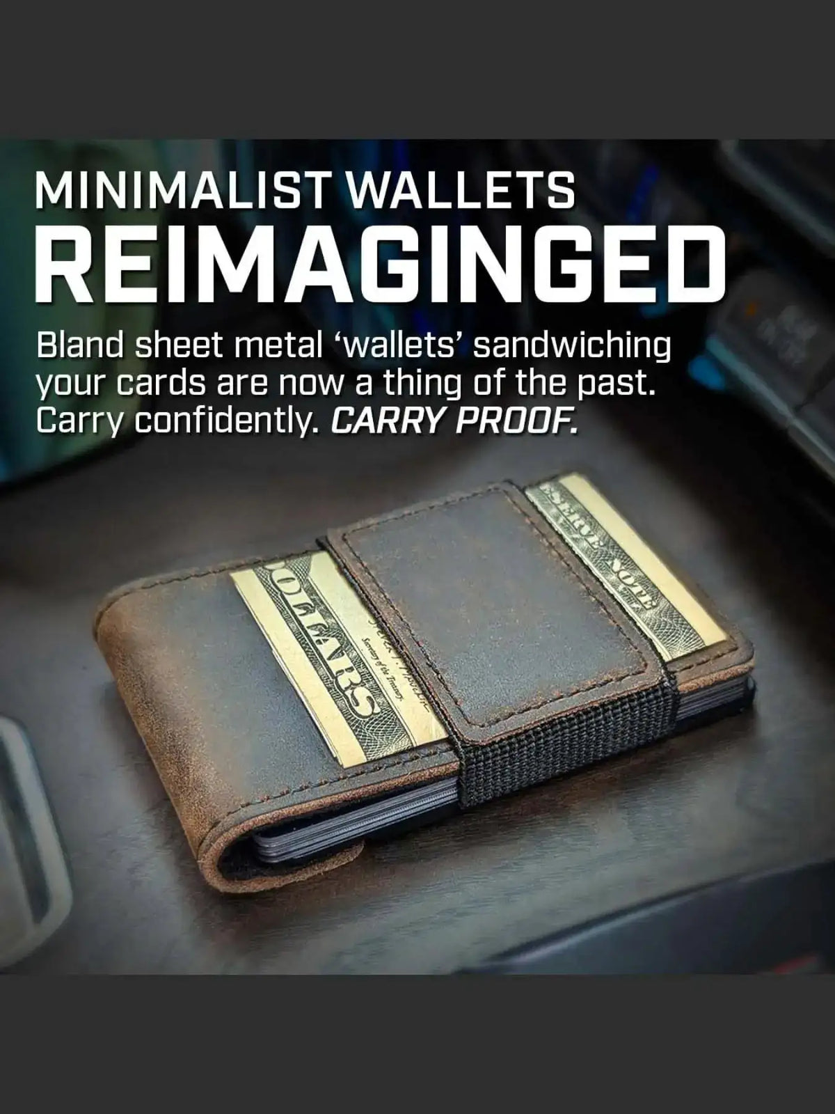 Luxury Leather Wallet Men Wallet RFID Blocking Card Holder with Opening and Closing Pull-Out Type Wallet for Men Metal Wallet