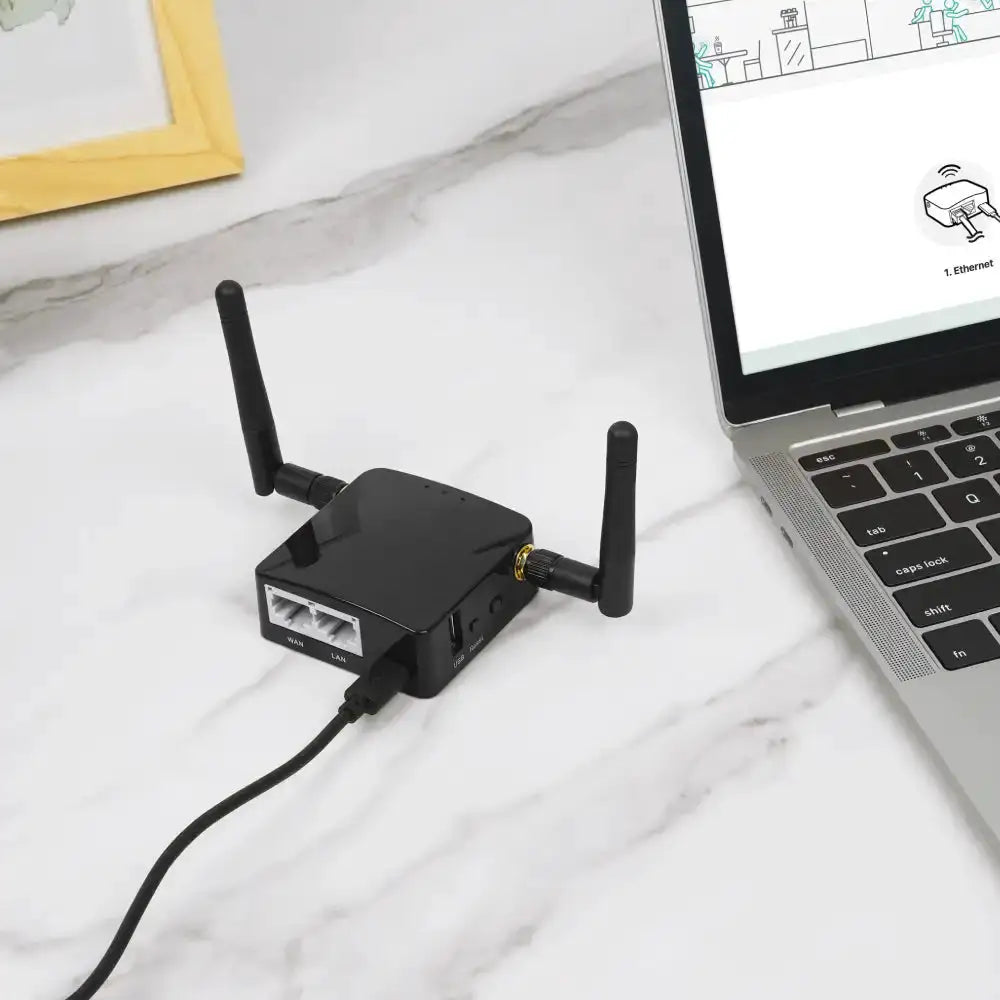 GL.iNet GL-AR300M16 Mini Router Travel Wi-Fi Router, OpenWrt, 2 Ethernet, USB 2.0 OpenWrt pre-installed, OpenVPN and WireGuard client and server ready, 128MB RAM, 16MB NOR Flash, 2 Ethernet ports