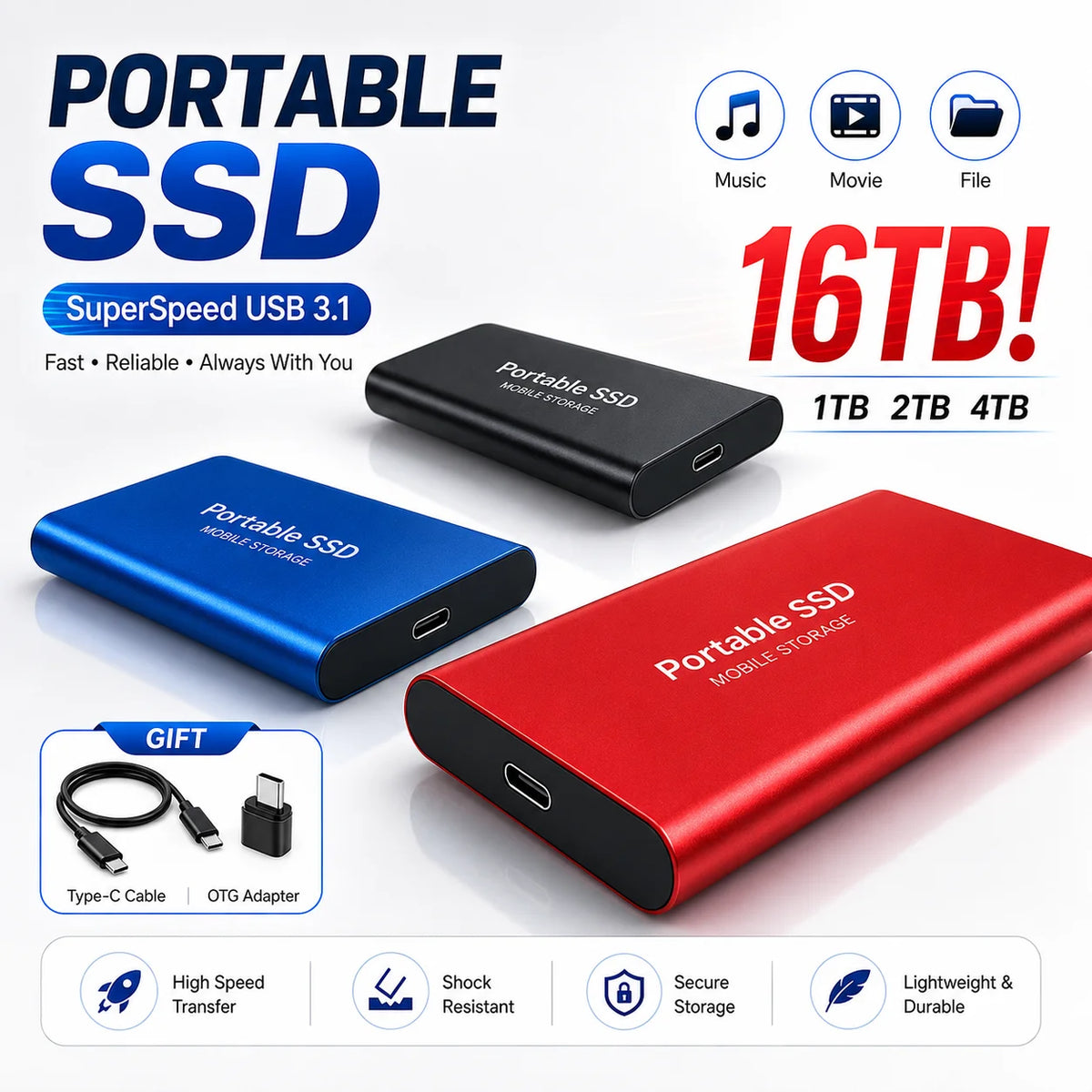USB USB-C SSD Drive