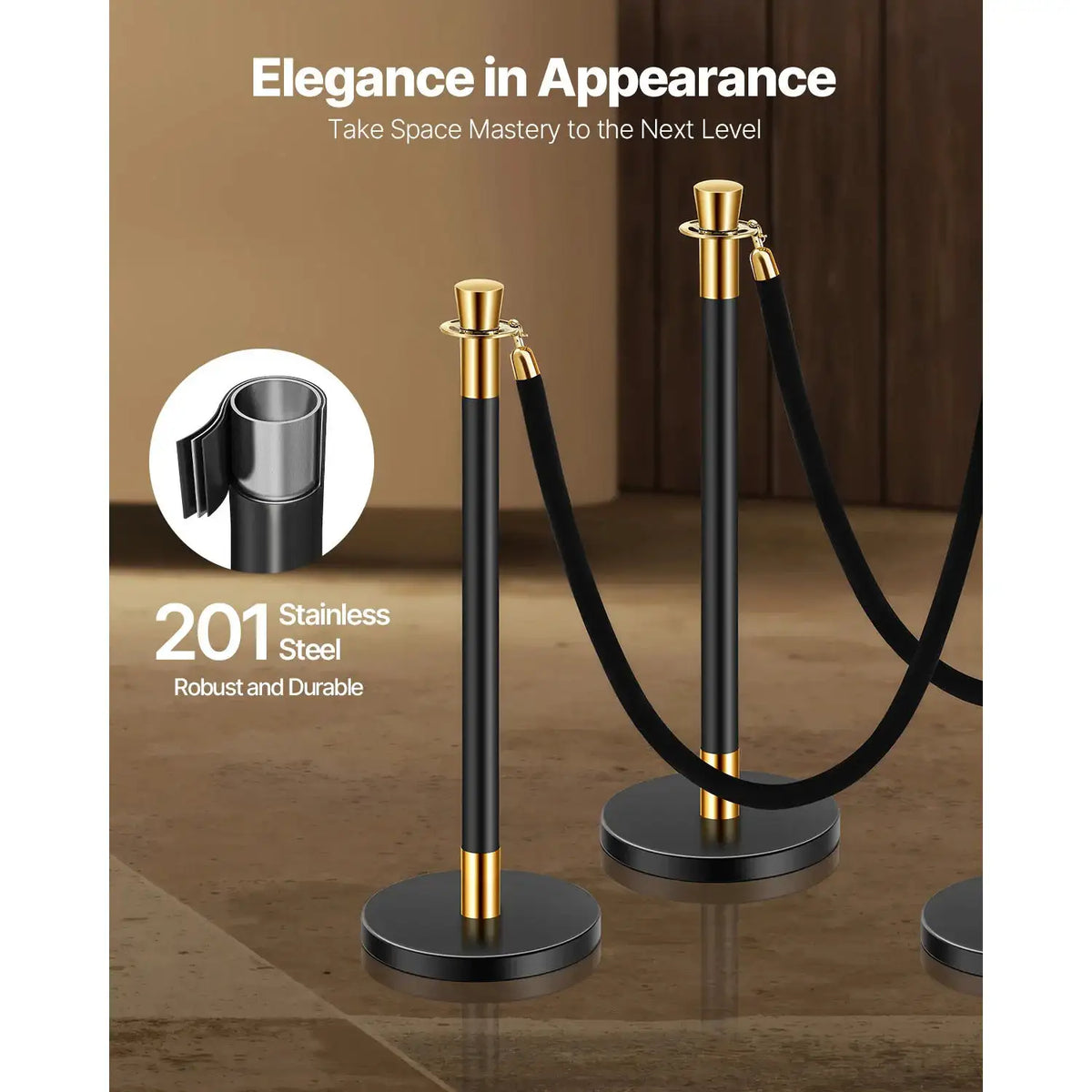 Stanchion Posts With Velvet Ropes Set — product image 2
