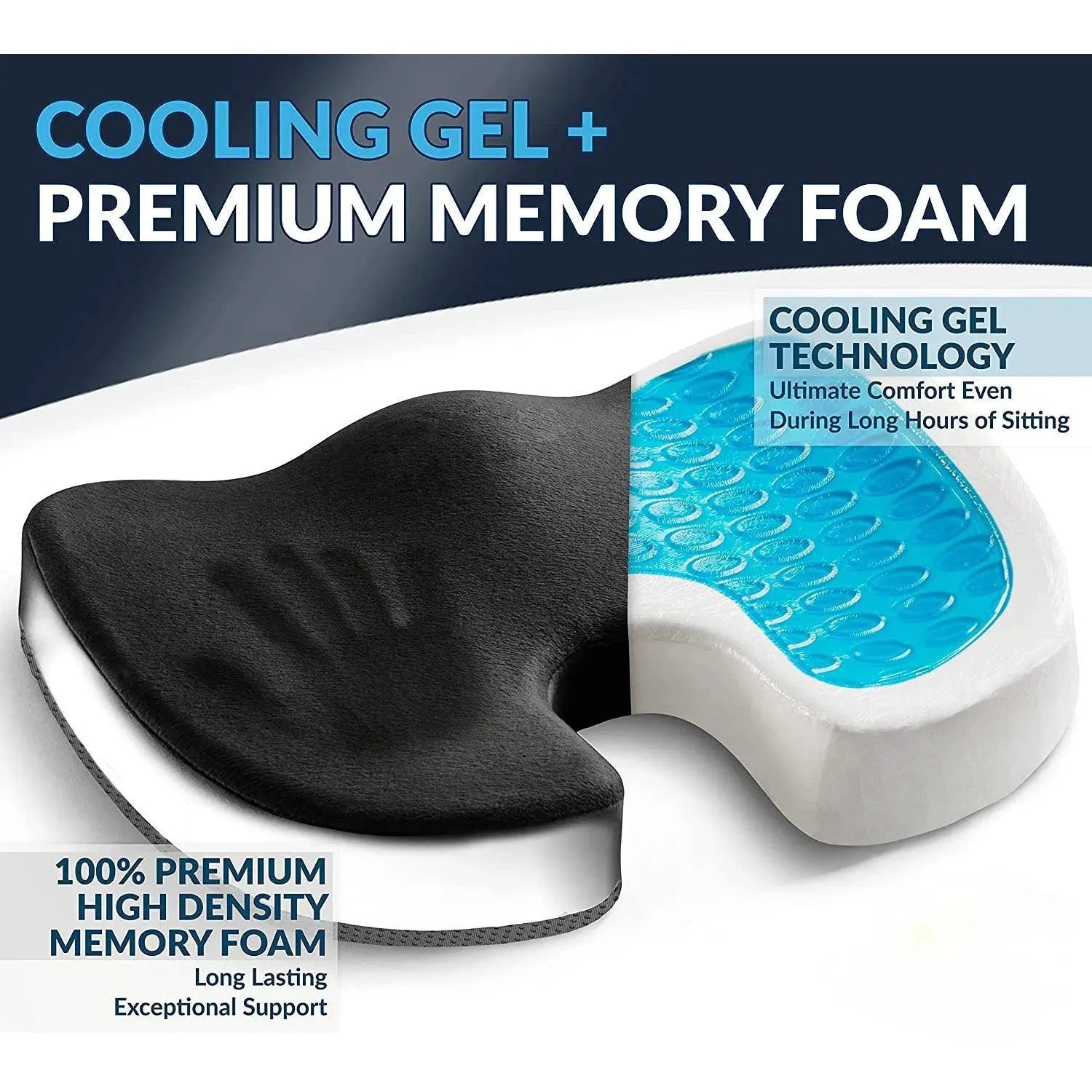 U Shaped Memory Foam Gel Cushion for Pain Relief and Comfort