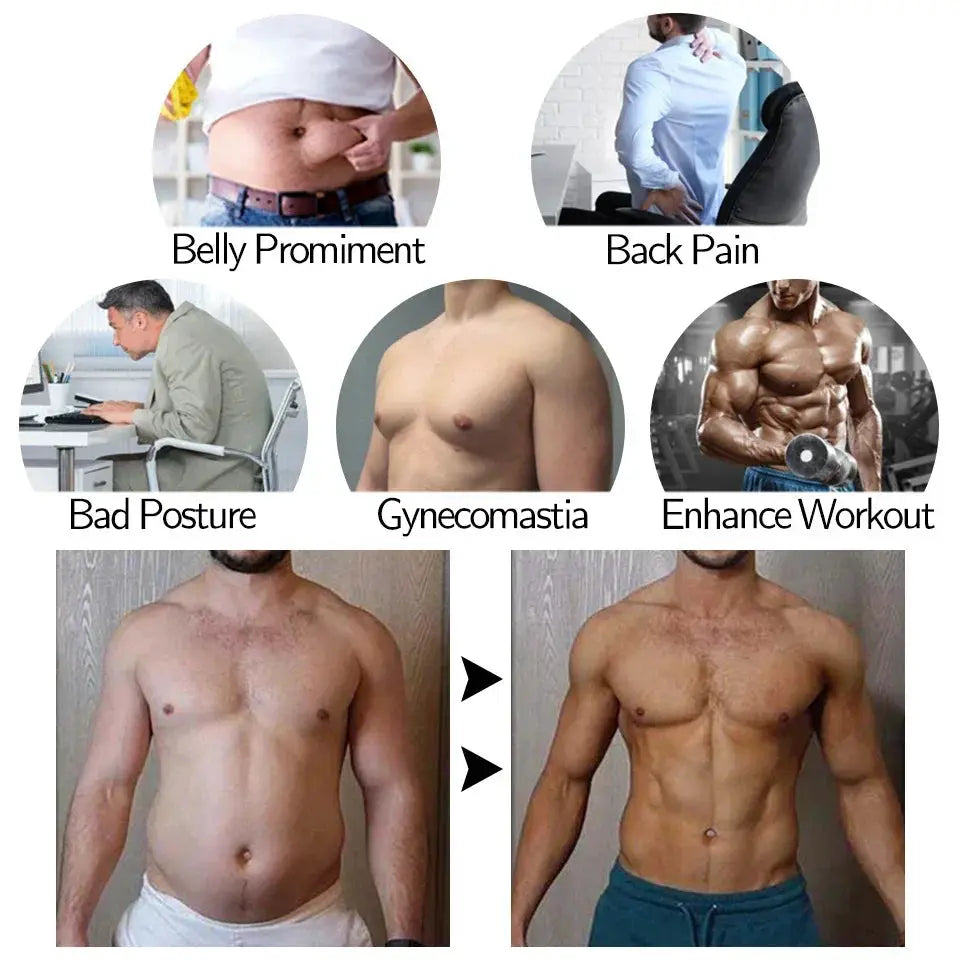 Mens Slimming Sauna Vest Body Shaper Waist Trainer For Men