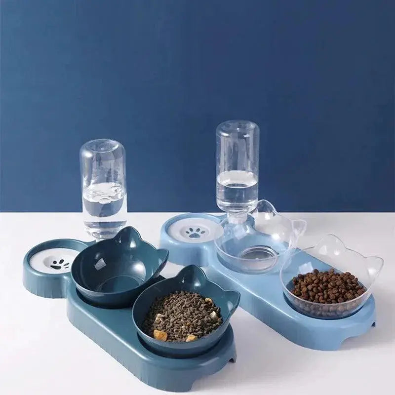 Automatic Pet Feeder Water Dispenser With Raised Stand