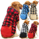 Dog Winter Coat Plaid Reversible Vest for Small Dogs