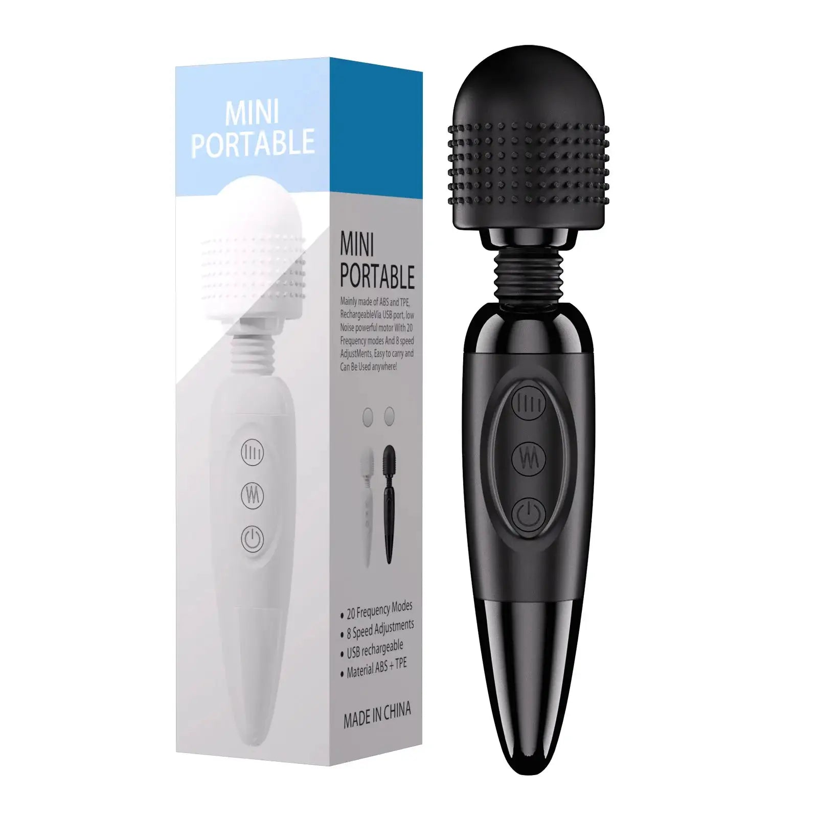 Electric Massager Stick,8 Intensity Levels 20 Vibration Modes Suitable for Neck,foot,head,back Health Massage Gun Portable