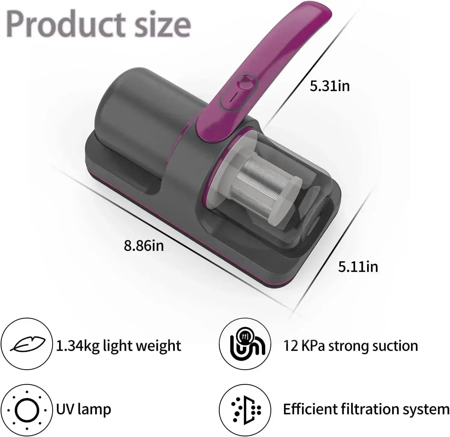 Wireless Mattress Vacuum With UV-C Technology Deep Clean