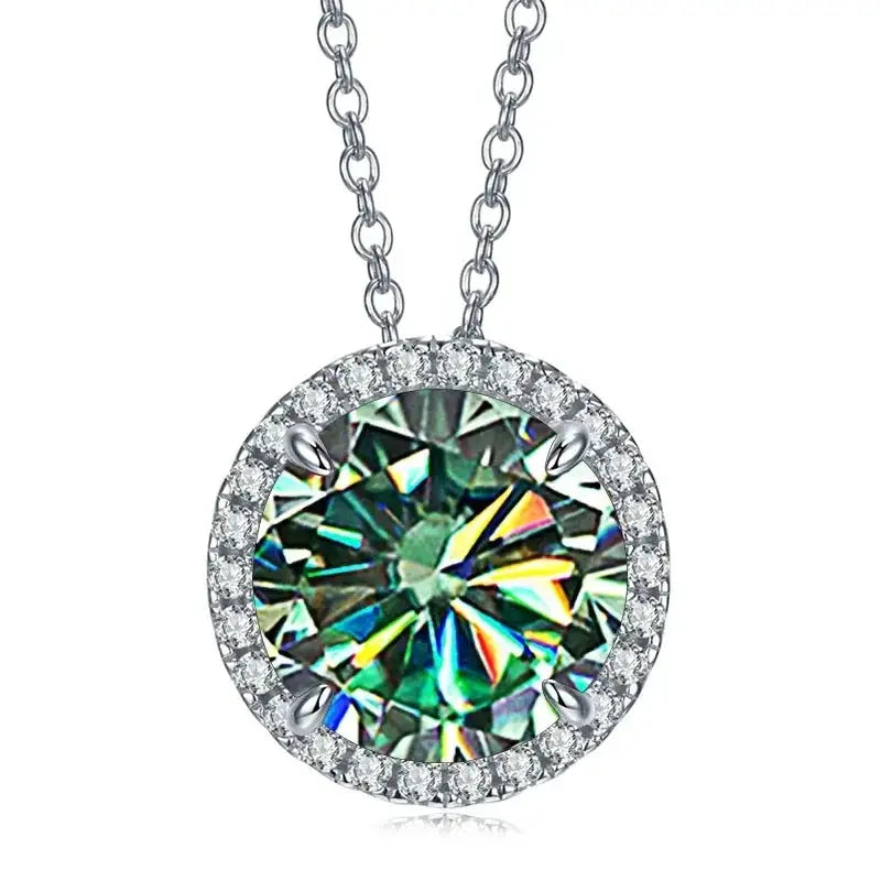 Moissanite Pendant Necklace in Sterling Silver Carat Classic — product view 1
