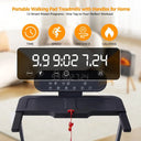 3.5HP Compact Walking Pad Treadmill Incline And Handle Bar