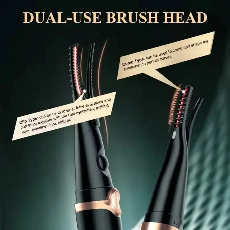 Electric Heated Eyelash Curler USB Rechargeable Quick Heats
