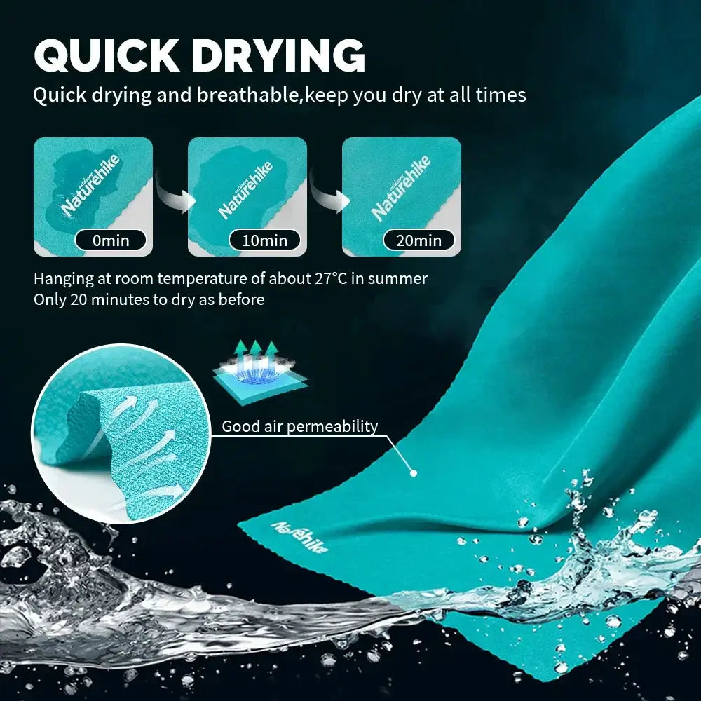 Quick Dry Travel Towel Moisture Transfer Ultra Lightweight