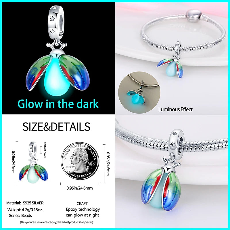 Sterling Silver Glow Dark Firefly