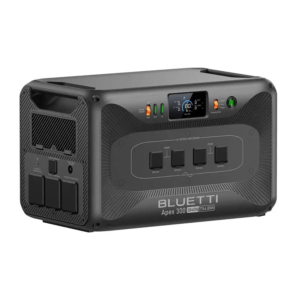 【Renew】BLUETTI Apex 300 Portable Energy Station 2764.8Wh LFP Solar Backup 3840W Continuous 7680W Peak Six AC Ports Dual Voltage Black Start For Home RV Emergency