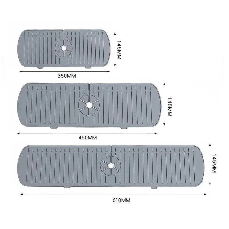 Kitchen Splash Guard Mat Stylish Water Ripple Design