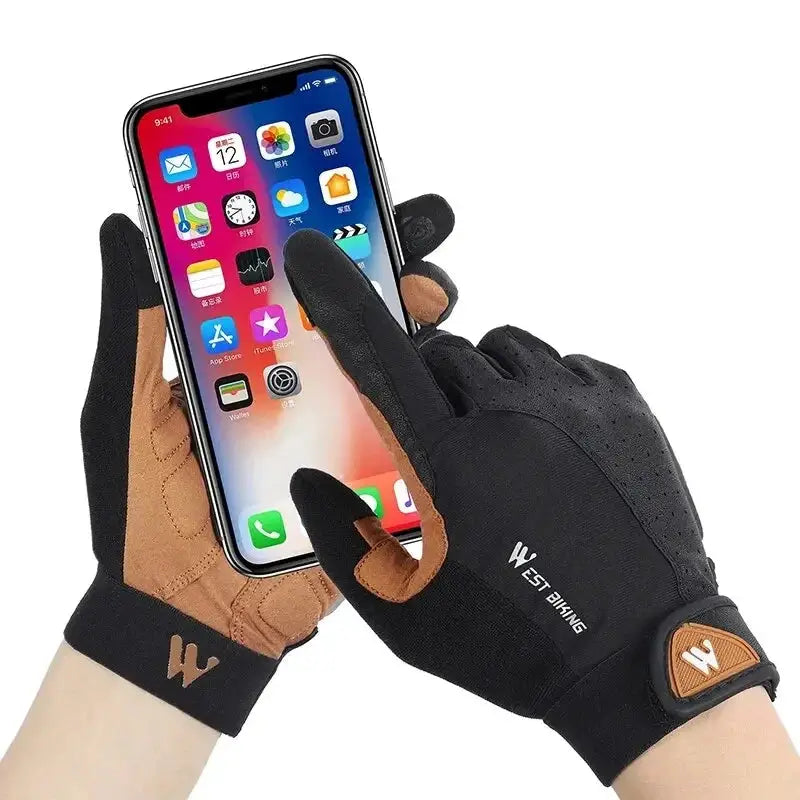 West Biking Full Finger Cycling Gloves Unisex Sports Gloves