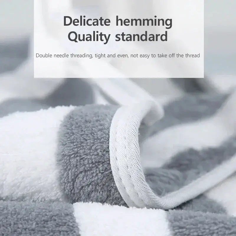 Striped Pattern Towel Set Soft Hand Towels Bath Towels