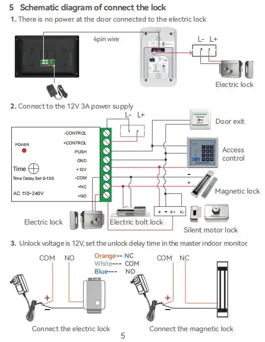 Support Tuya App 4 Wire Digital Video Intercom System 7 / 10.1 Inch Wireless WIFI Monitor 1080P Doorphone Camera Video Doorbell