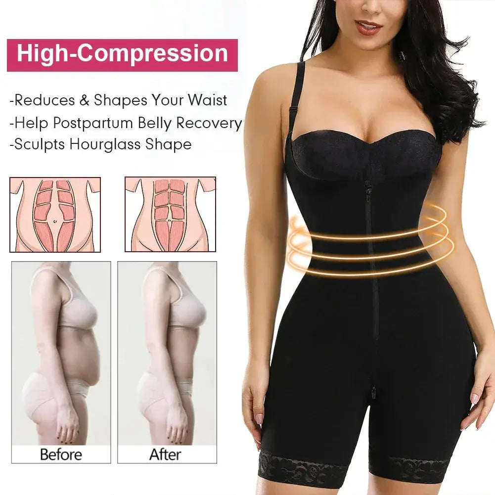 Detachable Straps Full Body Shaper For Tummy Slimming