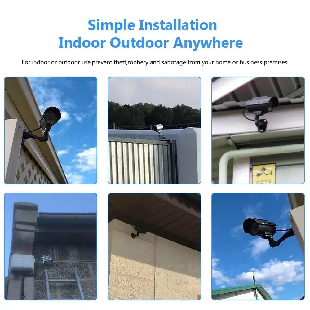 Solar Panel Dummy Camera With LED Flashing For Home Security