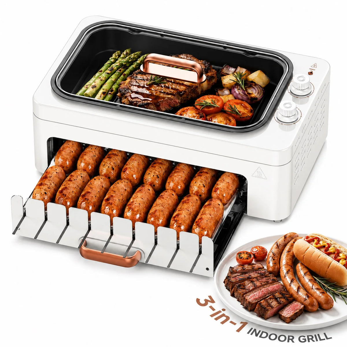 Electric Indoor Grill Smokeless for Home,Countertop Electric — product view 1