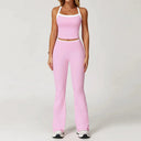 Women 2pc Fitness Set High Waist Bell Bottoms